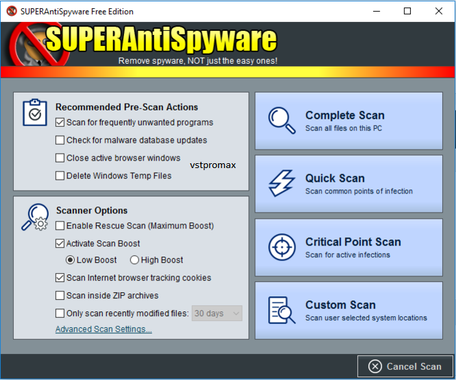 SUPERAntiSpyware Pro Crack - vstpromax.com